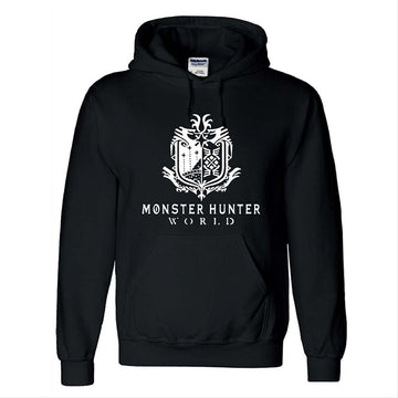 Videojuego Monster Hunter: World Logotipo Sudadera Estampada con Capucha para Adultos Unisex